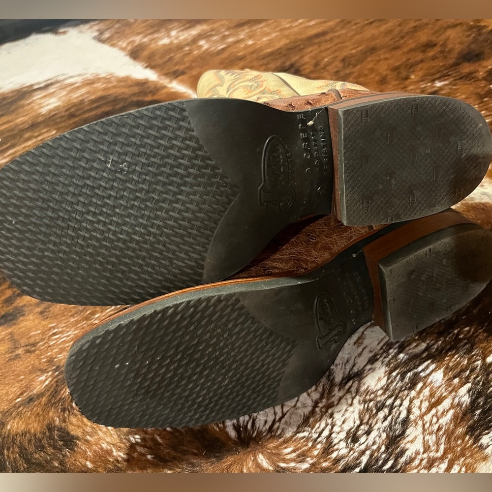 Justin Ostrich Cowboy Boots - Picture 5 of 6